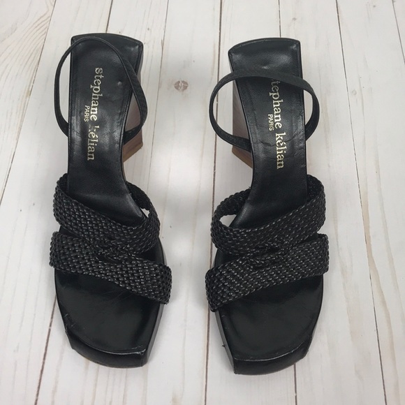 Stephane Kelian Shoes - Stephane Kélian Black Strappy Block Heel Shoes